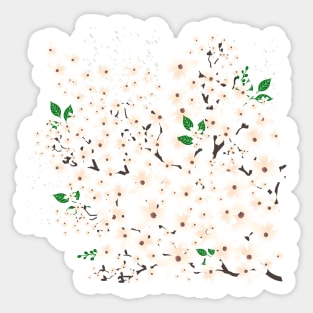 Spring in Jeju Island_Blue Background Sticker